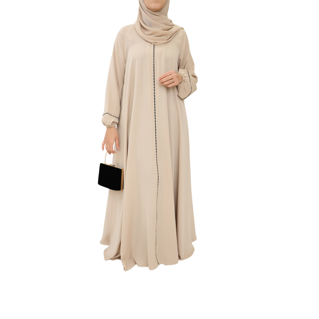 Abaya Dubai mother or daughter Shiraz Beige