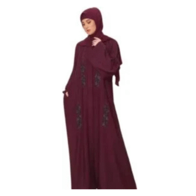 Noorain Black Handwork Abaya