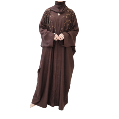 Abaya kimono Dubaï Emna Brown